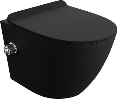 Produktbild von LAVITA Wand-WC Salto Black – Spülrandloses Hänge-WC mit Bidet-Funktion & Soft-Close-Sitz, Schwarz