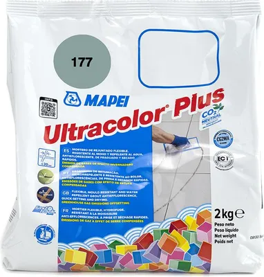 Produktbild von Fugenmörtel Fliese Mapei Ultracolor Plus 177 Braun | Sack zu 2 kg | m²/s | Sack zu 2 kg | m²/s