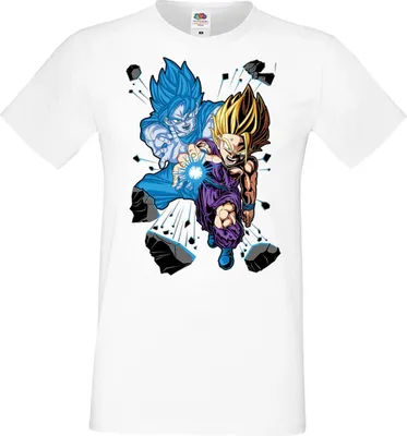 Immagine prodotto di Maglietta da uomo Anime Manga Dragon Anime Manga Ball Z Gohan X Goku, Man S , Blanc
