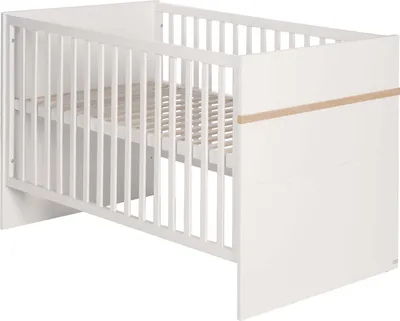 Produktbild von roba Kombi-Kinderbett 'Pia', 70x140cm, Babybett, weiß, höhenverstellbar, 3 Schlupfsprossen, umbaubar