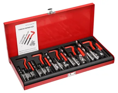 Produktbild von Reparaturwerkzeugset, 131-teilig, aus Hochgeschwindigkeitsstahl, 131Stück