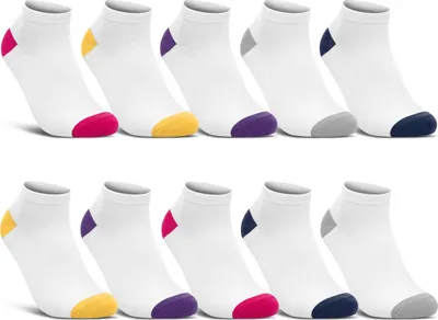 Produktbild von 10 Paar Damen Sneaker Socken Mehrfarbig Streifen Punkte Herzen Maritim Baumwolle - 36826 (35-38)
