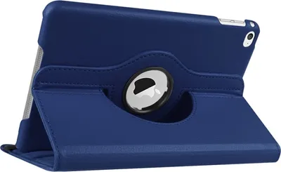 Produktbild von Mobigear DuoStand iPad Mini 4 (2015) Hülle Drehbare Klapphülle - Dunkelblau