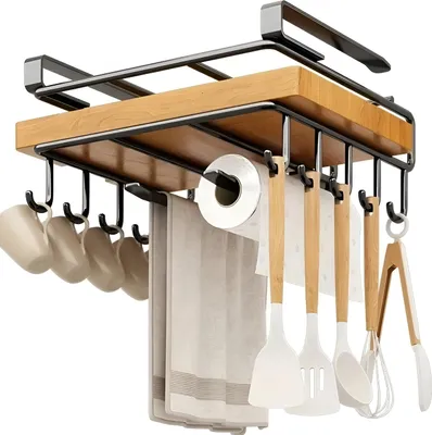 Produktbild von Halterung Hängeregal Für Schneidebrett Handtücher Becher Organizer