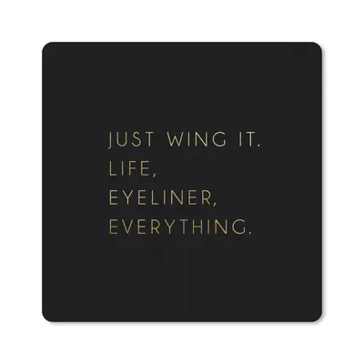 Produktbild von MuchoWow® Mauspad Mousepad Zitat - Motivation - Gold - Schwarz 30x30 cm - Mousepads - Maus Mat - Pad - Mausunterlage - Gaming