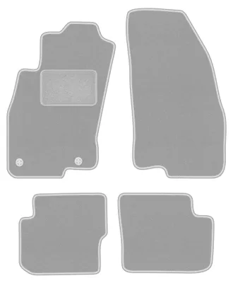 Produktbild von Velours-Fußmatten für Fiat Punto EVO 1998-2012 (Schrägheck) – 4-tlg, Grau, passgenau – Wielganizator OSLO