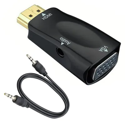 Productafbeelding van HDMI naar VGA-converteradapter met 3,5 mm audio-jackkabel
