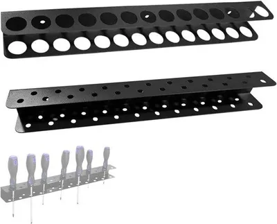 Produktbild von Famanu Werkzeughalter Wandmontage Set 2 Stück Zangenhalter und Schraubendreherhalter 40 cm Schwarz