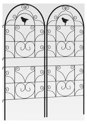 Produktbild von Rankgitter Metall 2er Set rostfrei mit Vogeldesign für Kletterpflanzen 50x120 cm Spalier für Zimmerpflanzen und Tomaten
