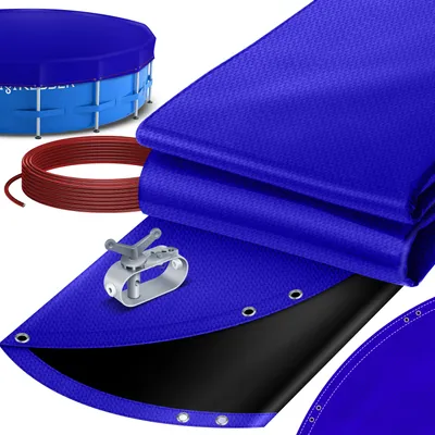 Produktbild von KESSER® Solar Poolabdeckung Pool Abdeckplane mit Stahlseil & Seilspanner mit Ösen