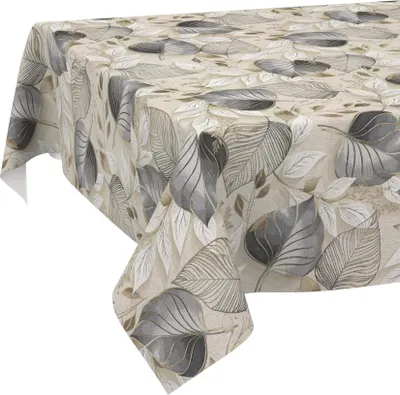 Produktbild von Tischdecke Vergangenheit Palladium Grau 2000x140cm Schnittkante Wasserabweisend abwaschbar