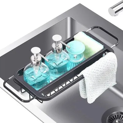 Image de Supports extensibles pour lave-vaisselle en acier inoxydable avec fonction antidérapante