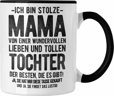 Produktbild von Trendation - Mama Tochter Tasse Geschenk Mutter Töchter Geschenkidee Partner Ja Sie Hat Mir Diese Tasse Gekauft (Schwarz)