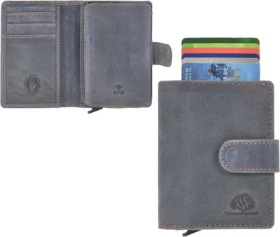 Image de Porte-monnaie Greenburry Vintage Original RFID en cuir 8 cm
