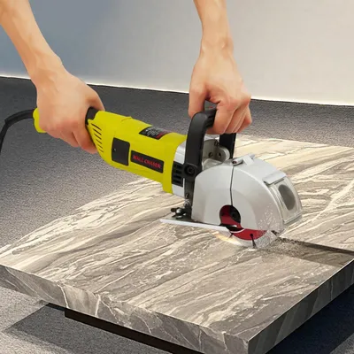 Produktbild von Elektrische Mauernutfräse - Wandschlitzer für Beton/Ziegel - 4000 W - 220 V 50 Hz EU‑Stecker - 6500 U/min - 12,1 cm Sägeblatt - Grün/Schwarz/Silber