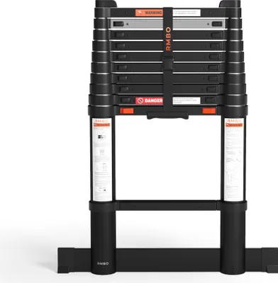 Produktbild von RMBO Teleskopleiter 3,2 m lang, Soft-Closing, Max. Belastung 150 kg, EN 131.6, Anlegeleiter, Klappbare Leiter