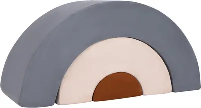 Produktbild von DREAMADE 3-teiliges Kletterblock-Set für Kinder, Regenbogenspielzeug aus Schaumstoff, Weiches Spielzeug für drinnen, Spielset für Aktivitäten, Grau