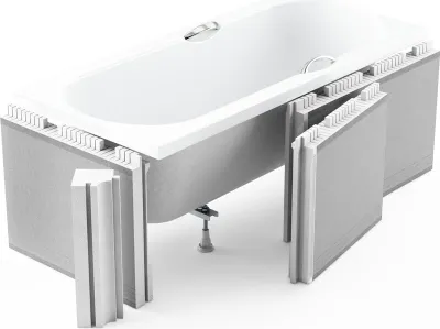Produktbild von BADLAND Universell Styroporverkleidung mit Ablage 4cm für Badewannen