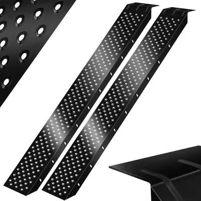 Produktbild von MASKO® 2X Auffahrrampe 400kg | Verladerampe | Verladeschiene | verzinkter Stahl | Antirutsch | 200kg* Pro Stück | Max 400kg* Pro Paar | Motorrad ATV Quad PKW Auto Laderampe | Anhängerrampe