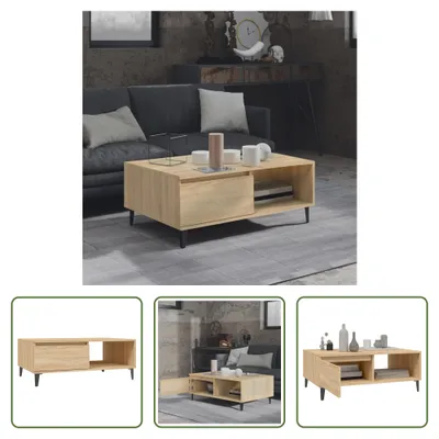 Produktbild von The Living Store Couchtisch Sonoma-Eiche 90x60x35 cm Holzwerkstoff