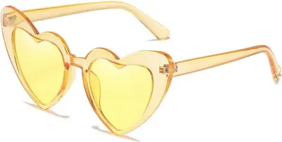 Produktbild von Jumada's - Sonnenbrille Herzen - Gelb - Brille in Herzform
