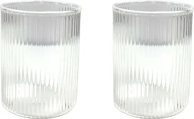 Produktbild von Mulex mit Vertikale Streifen 2er-Set Dessertgläser, Cappuccino Gläser