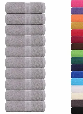 Immagine prodotto di vidaXL Asciugamani FROGN, 10 pezzi, grigio, 30x30 cm, 360 g/m²