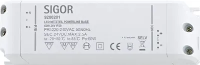 Produktbild von SIGOR Netzteil POWERLINE BASE 60W 24VDC 180x52x30 2,5A IP20