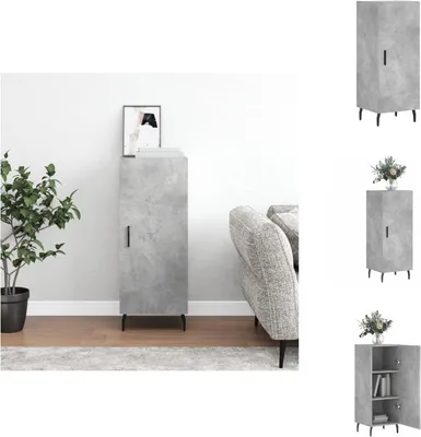 Zdjęcie produktu dla vidaXL Kredens betonowy szary 34,5x34x90 cm materiał drewnopochodny - Kredensy