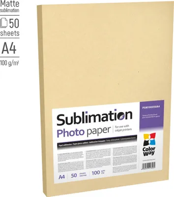 Produktbild von ColorWay Fotopapier Sublimation 100g/m², A4, 50 Blatt.