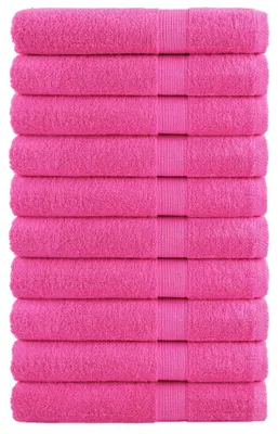 Image de vidaXL Serviettes Premium SOLUND 10 pcs. Rose 100x200 cm 600 g/m