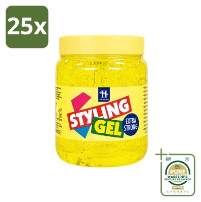 Imagen del producto de 25 unidades de gel de peinado Hegron, extra fuerte, de 500 ml, pack de suministro