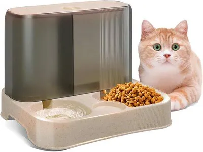 Productafbeelding van Kattenvoer – 2-in-1, met waterreservoir, afneembaar, geschikt voor katten, honden en kittens