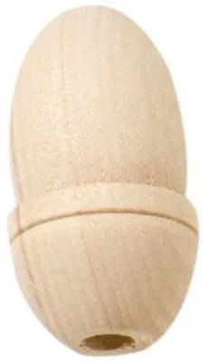 Zdjęcie produktu dla Merriway BH00345, duże drewniane rolki do sznurków, białe, 2 sztuki