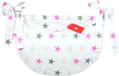 Produktbild von BABYLUX Babybetttasche Organizer BETTTASCHE Spielzeugtasche 93. Sterne Rosa