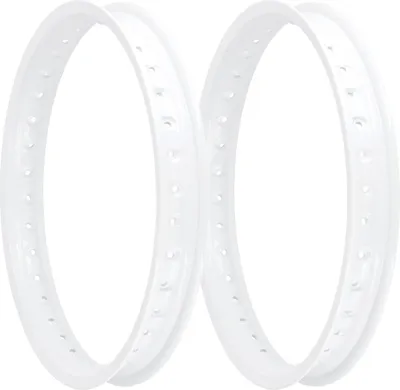 Obrázek produktu pro Sada: 2x ráfek 1,6 x 16" hliníkový ráfek s bílým povlakem - pro Simson S50, S51, KR51 Schwalbe, SR4