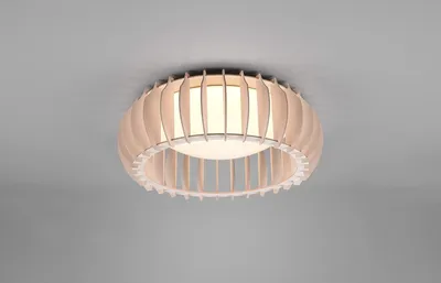 Produktbild von lightling Jonte LED Deckenleuchte, Modern, Ø 40 cm, Höhe: 14 cm, weiß, Kunststoff & Holz, max: 16W