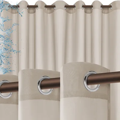 Produktbild von Outdoor Vorhänge Wasserdicht Gartenvorhang Auf Rollen Und Ösen, Bereit Für Die Terrasse, Wasserdicht 140X250