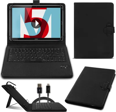 Produktbild von Tastatur Hülle Bluetooth Keyboard Tasche für Huawei MediaPad T5 10.1 QWERTZ Case