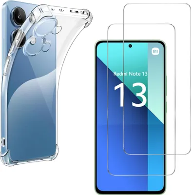 Image de Housse antichoc pour Xiaomi Redmi Note 13 4G et 2 protections d'écran en verre trempé Phonillico®