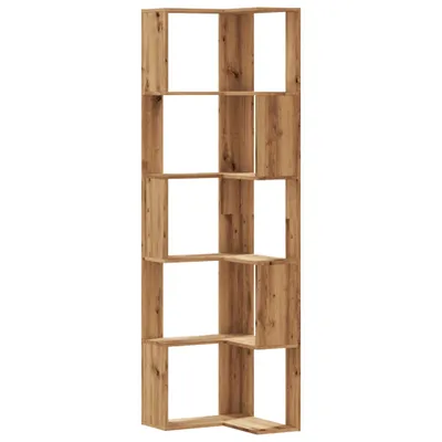 Produktbild von Eck-Bücherregal 5 Böden Artisan-Eiche 50x50x179cm Holzwerkstoff