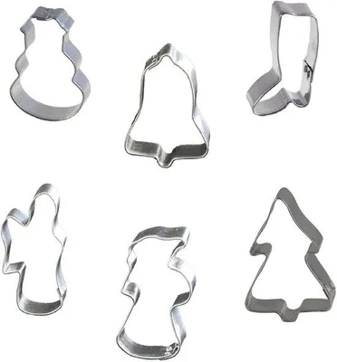 Immagine prodotto di Set di 6 tagliabiscotti natalizi LARES - varie dimensioni Dimensioni, accessori da forno