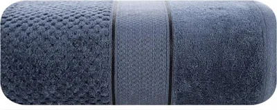 Immagine prodotto di Asciugamano Jessi 30x50 blu scuro 500g/m2 con struttura a scacchiera in rilievo e bordo in spugna Eurofirany