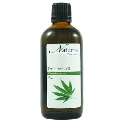 Produktbild von Bio Hanfsamenöl 100ml – kaltgepresst & unraffiniert im Glas – naturrein & Natur aus vegan – ideal für Hautpflege, Gesichtspflege, Naturkosmetik