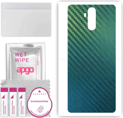 Produktbild von apgo Rückseite Schutzfolie, Skin, kompatibel mit Oukitel K6, Hinten Displayschutzfolie aus Vinylfolie, kratzfest, einfache Montage - Kohlenstoff-Chamäleon CAKA1