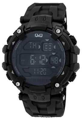 Produktbild von Q&Q Digitale Herrenuhr, Resin, 54 mm Gehäuse, 10 ATM wasserdicht, Dual-Time, Stoppfunktion