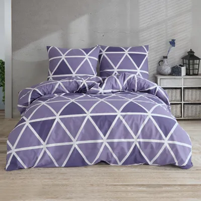 Produktbild von Bettwäsche Bettgarnitur Bettbezug Baumwolle 135x200 155x220 200x200 200x220, Größe:135 x 200 cm, Design Bettwäsche:Berkia Blau