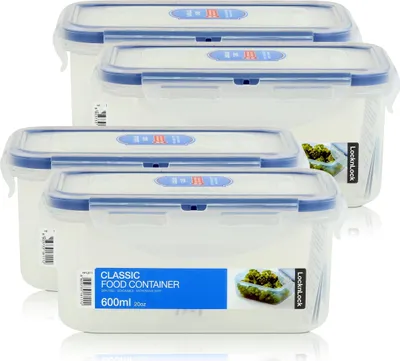 Produktbild von LocknLock HPL811 Frischhaltedose 600ml (4er Pack)