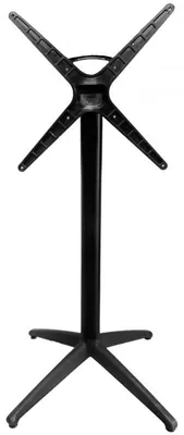 Image de Pied de table en Aluminium et Polypropylène Noir pour Exterieur