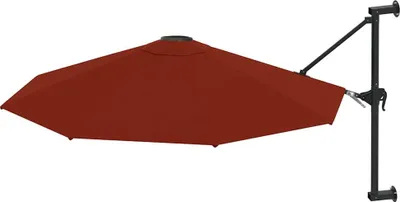 Produktbild von vidaXL Sonnenschirm zur Wandmontage mit Metall-Mast 300 cm Terrakotta